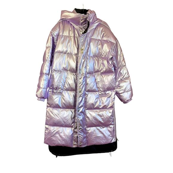 Lattelier Shiny Lilac Extreme Maxi Puffer Goosedown Jacket Women’s M Winter Coat - Picture 1 of 16